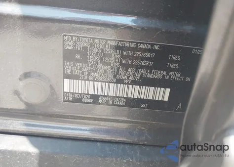 2025 Toyota Rav4 Le from USA, damaged, VIN 2T3F1RFV5SC508608